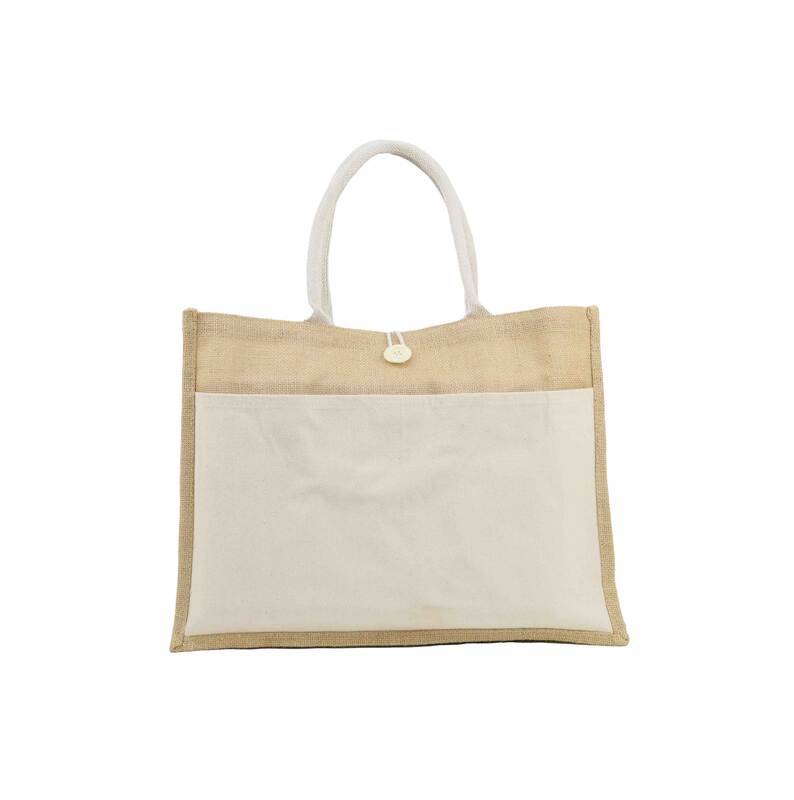 Trucs - Jute Bag with Canvas Pocket