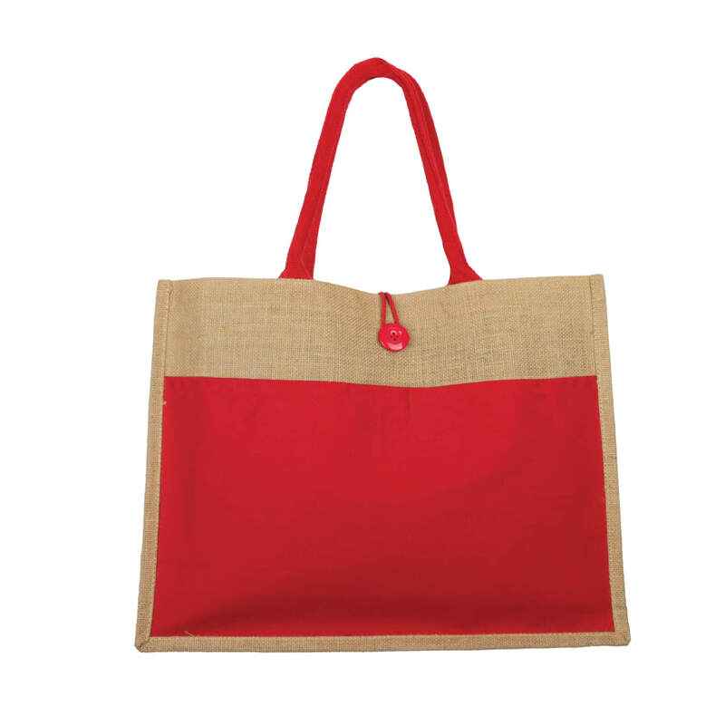 Trucs - Jute Bag with Canvas Pocket