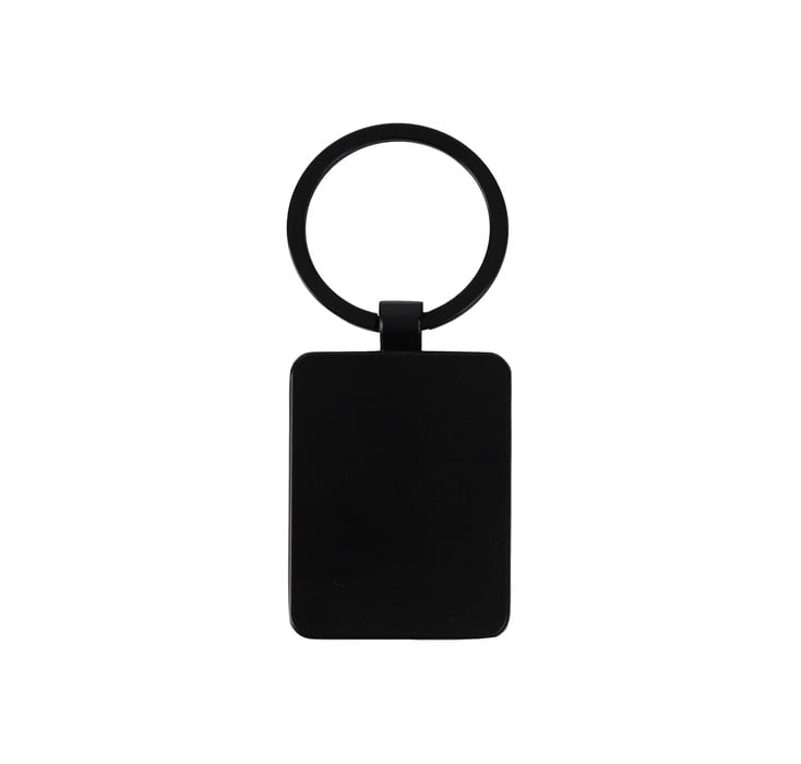 Trinket - Rectangle Bamboo+Metal Keychain