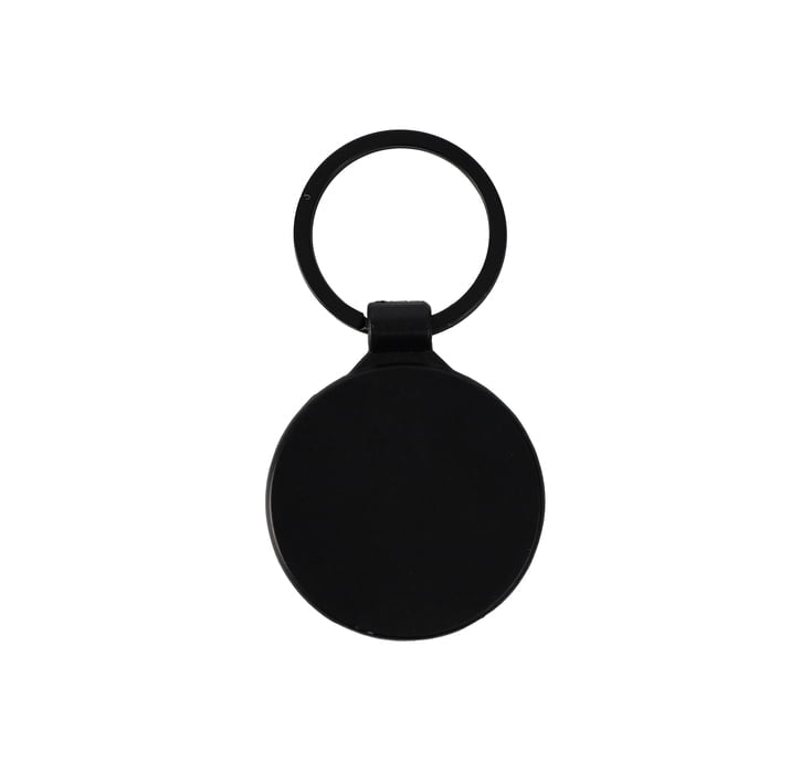 Trinket - Round Bamboo+Metal Keychain