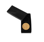 Trinket - Round Bamboo+Metal Keychain