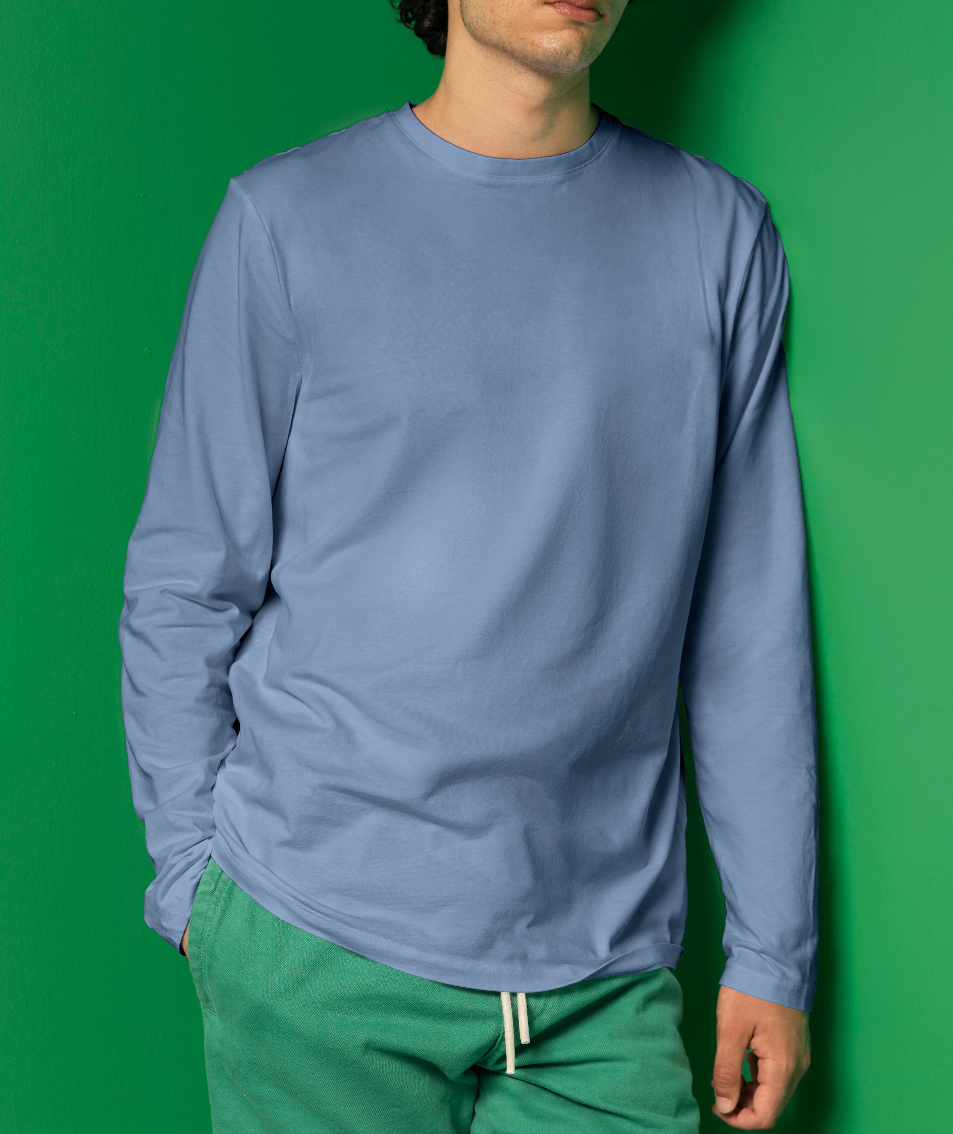 Basic Round Neck T-Shirt Full Sleeve – 100% Cotton