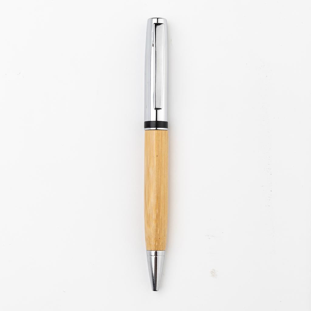 ATCA - eco-neutral Metal Pen with Bamboo Barrel