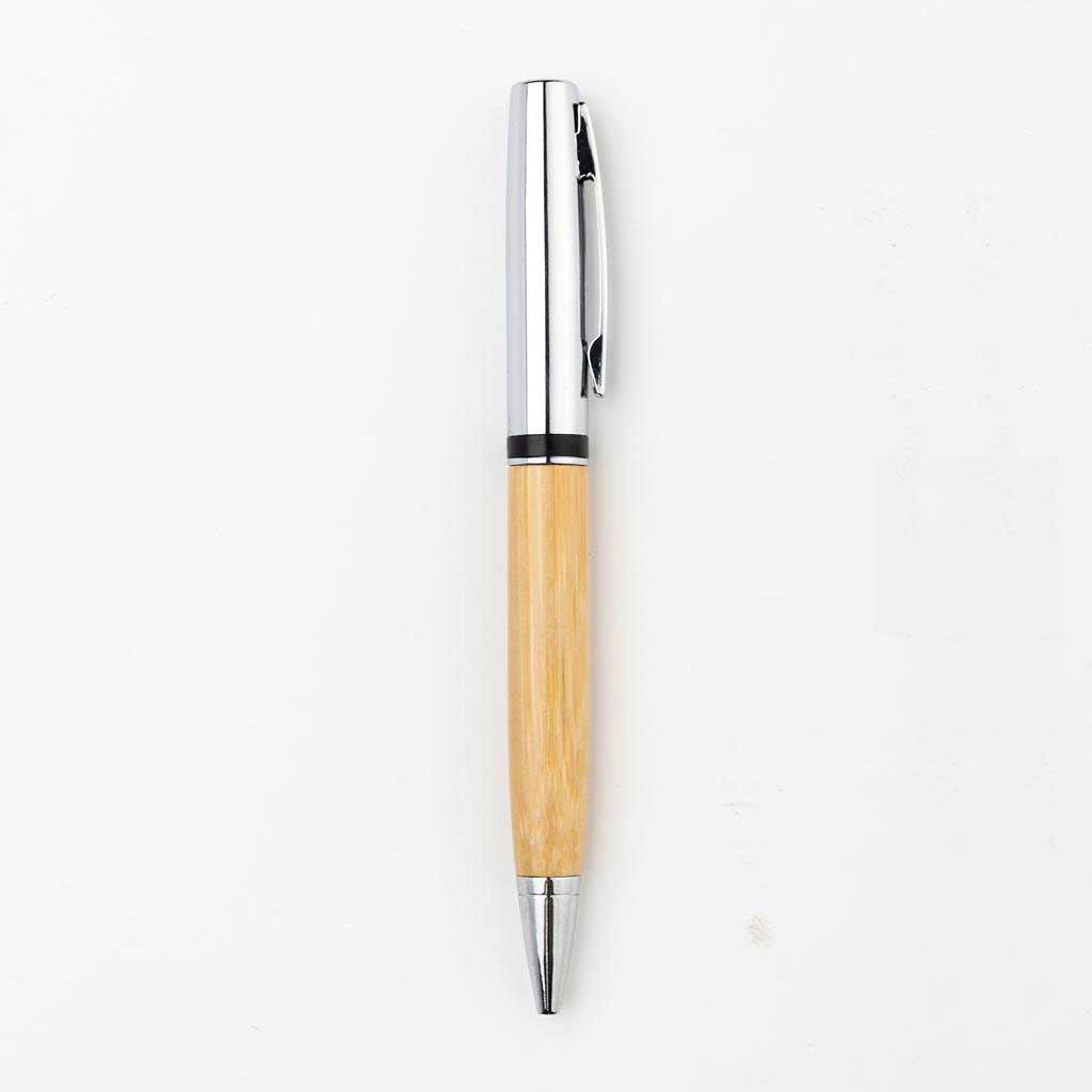 ATCA - eco-neutral Metal Pen with Bamboo Barrel
