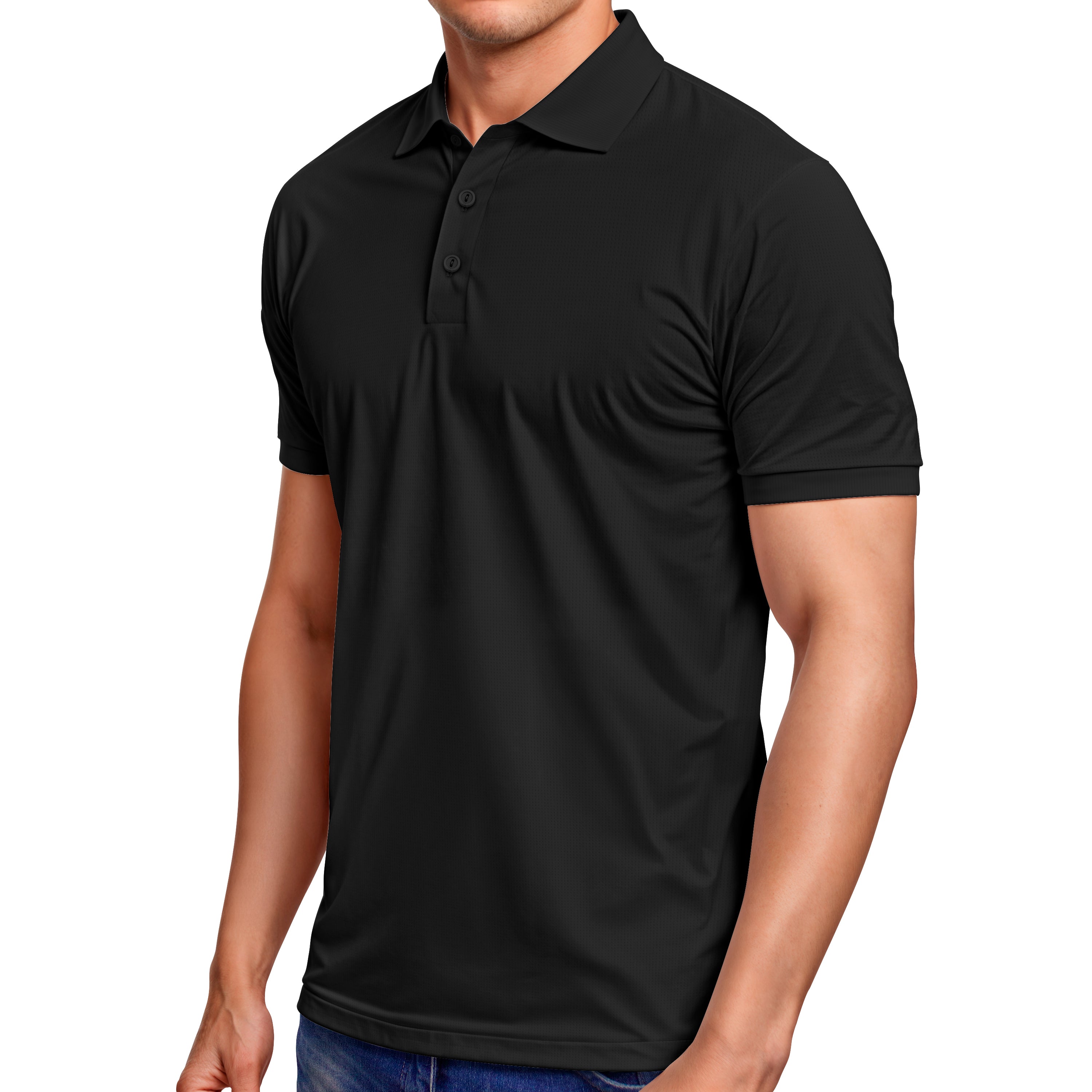 Basic Mesh Polo T-Shirt