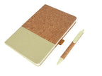 BORSA - eco-neutral A5 Cork Fabric Hard Cover Notebook and Pen Set