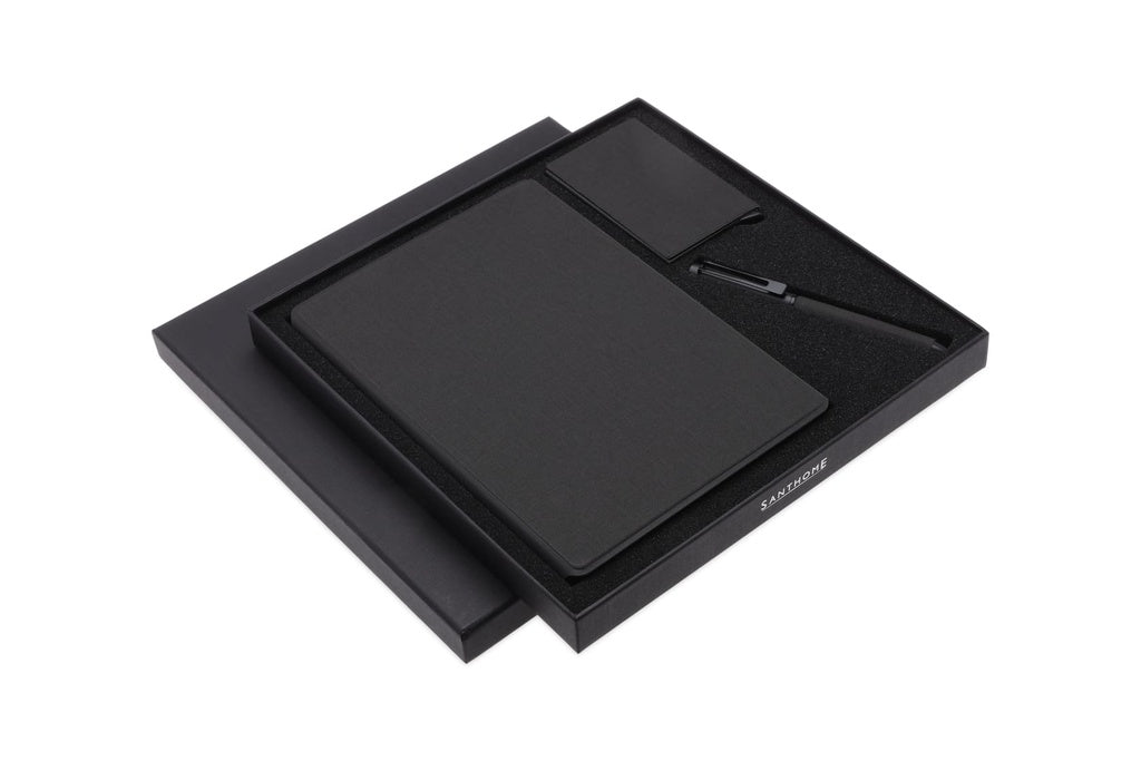 TESSIN - CHANGE ZERO Sustainable Gift Set with Refillable Notebook, Pen & Cardholder