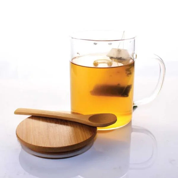 Glass Mug with Spoon