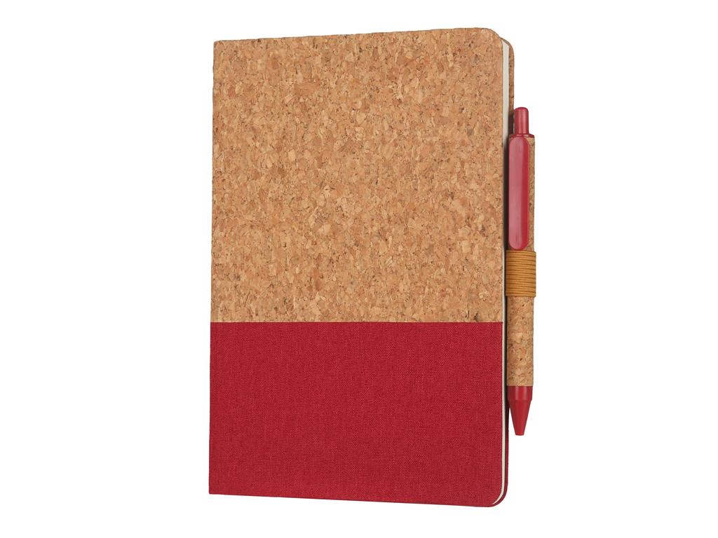 BORSA - eco-neutral A5 Cork Fabric Hard Cover Notebook and Pen Set