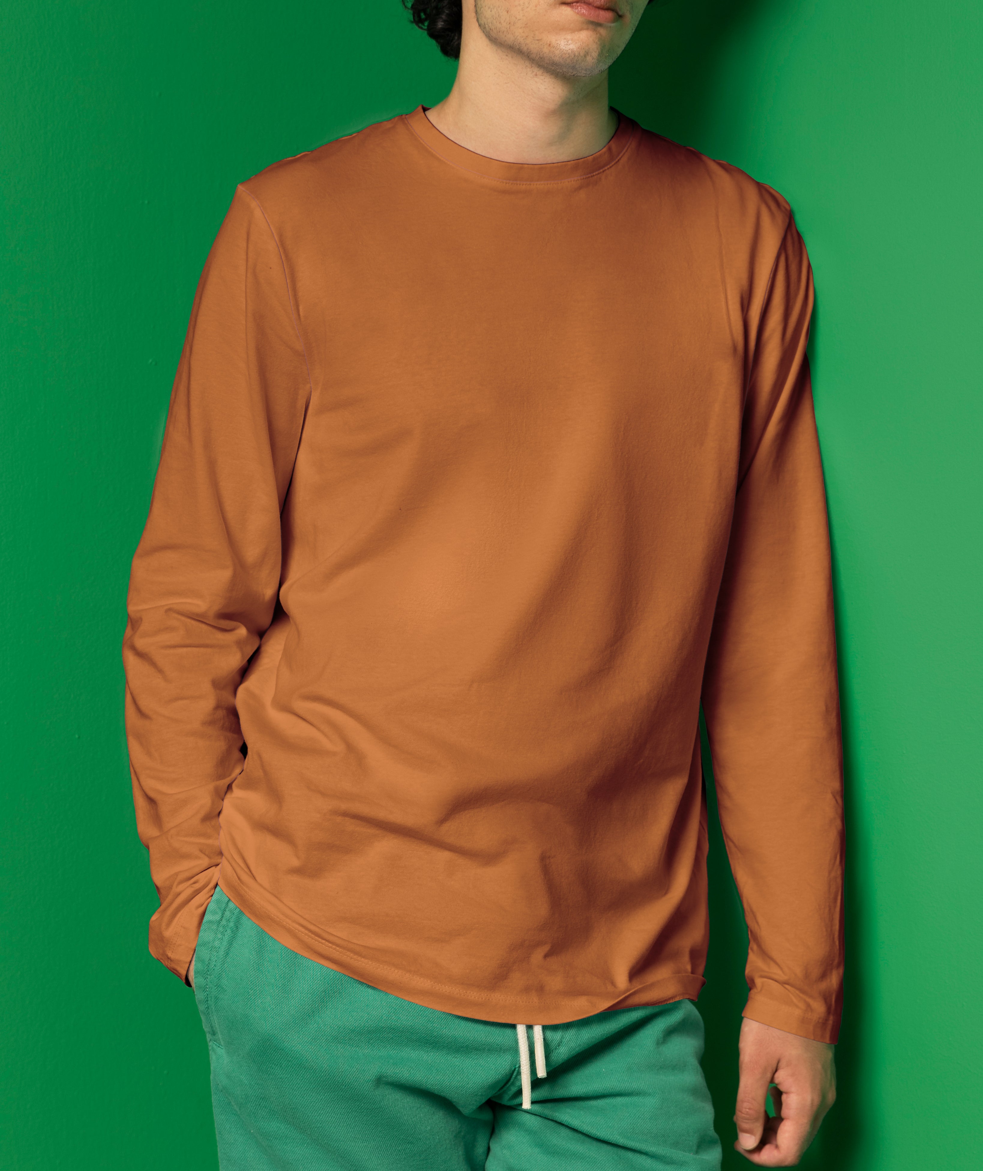 Basic Round Neck T-Shirt Full Sleeve – 100% Cotton