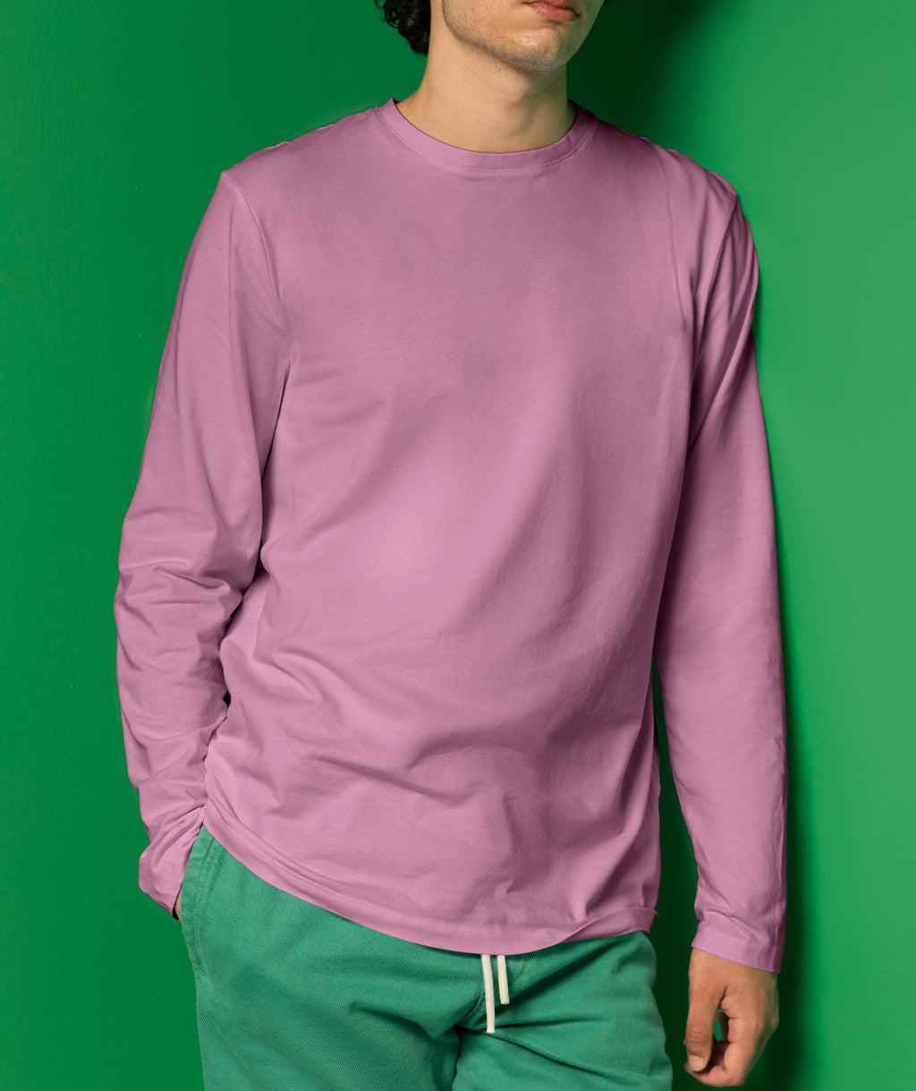 Basic Round Neck T-Shirt Full Sleeve – 100% Cotton