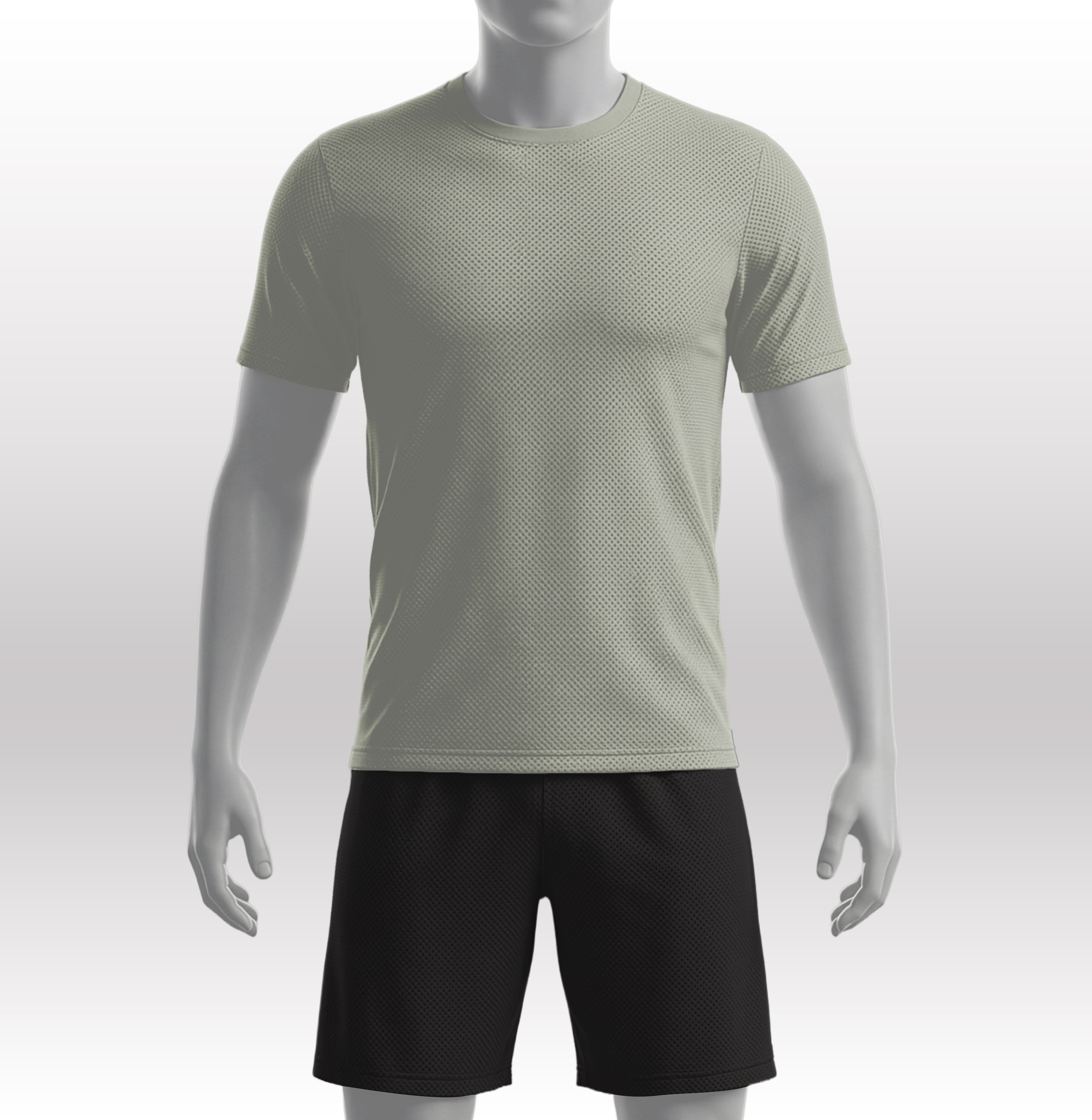 Premium Mesh Round Neck T-Shirt