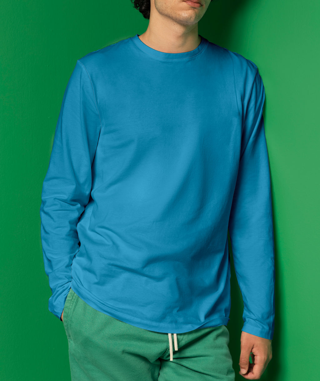 Basic Round Neck T-Shirt Full Sleeve – 100% Cotton