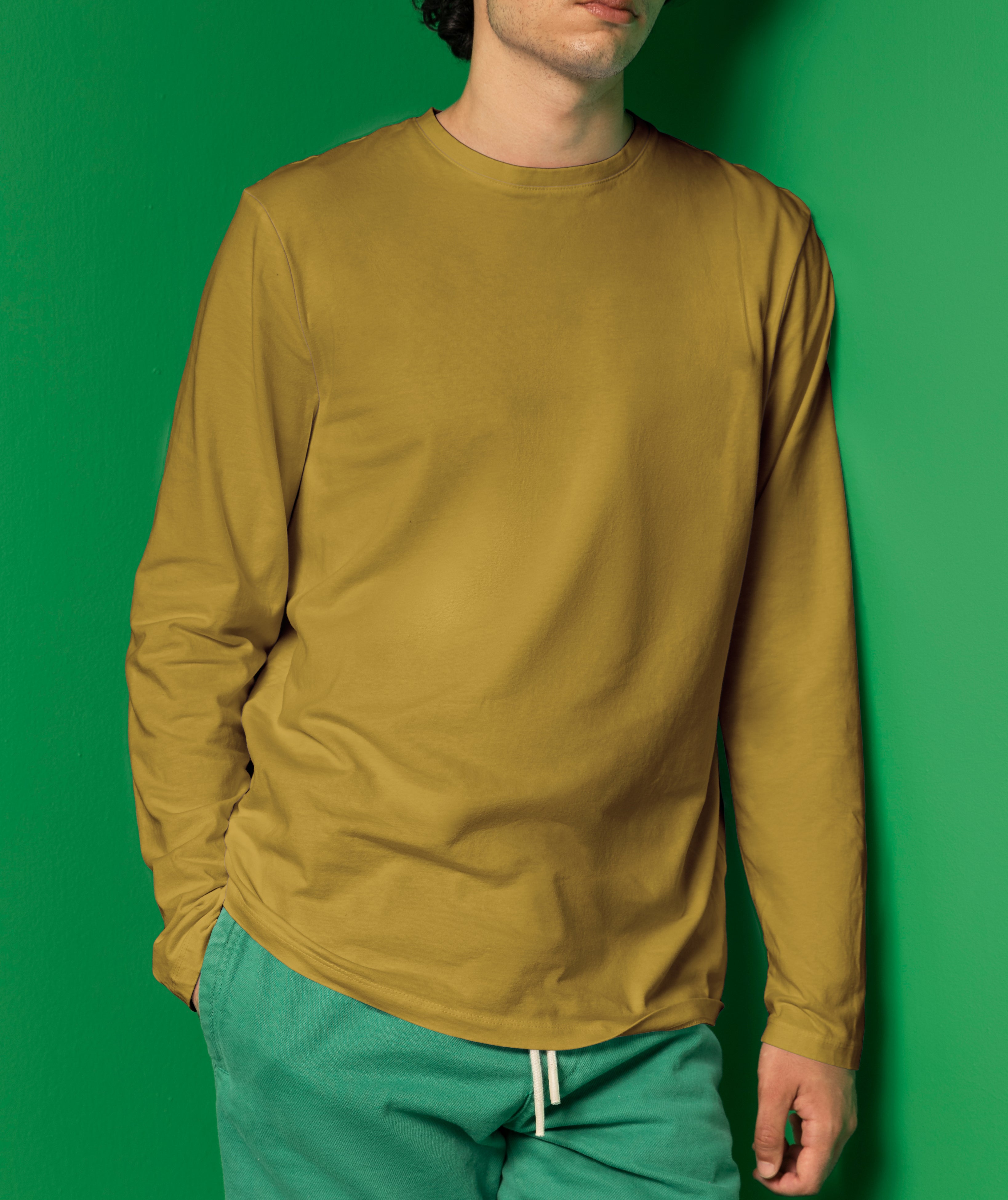 Basic Round Neck T-Shirt Full Sleeve – 100% Cotton